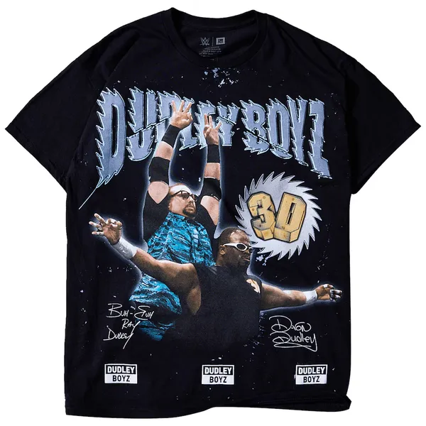 Complex_Black_The_Dudley_Boyz_Saw__Round_Neck_T-Shirt_For_Men