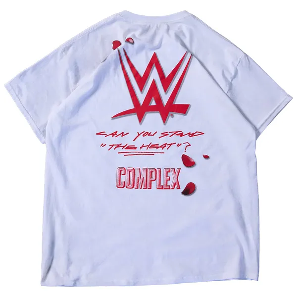 Complex_White_Eddie_Guerrero_Latino_Heat__Round_Neck_T-Shirt_For_Men