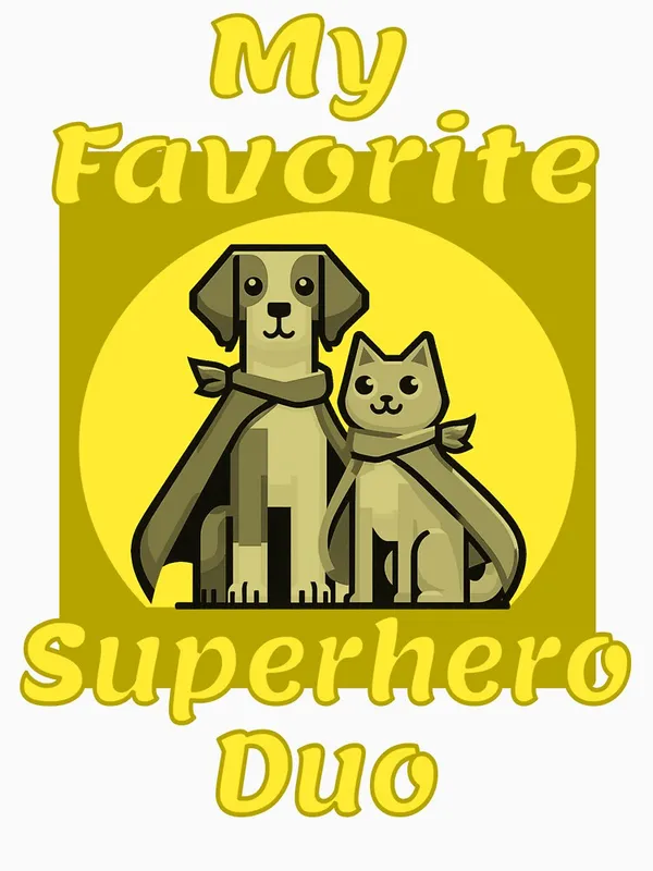 Dog_&_Cat_Superhero_Classic_T-Shirt