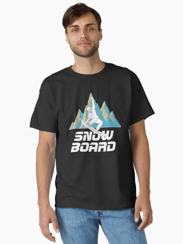 Don't_Follow_Me_I_Do_Stupid_Things_Snowboard_Classic_T-Shirt