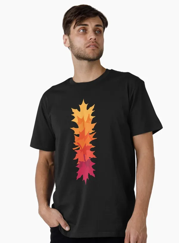 Falling_Maple_:_Warm_(dark)_Premium_T-Shirt