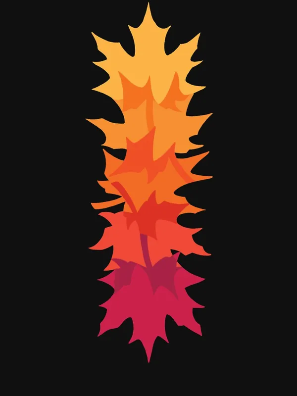Falling_Maple_:_Warm_(dark)_Premium_T-Shirt