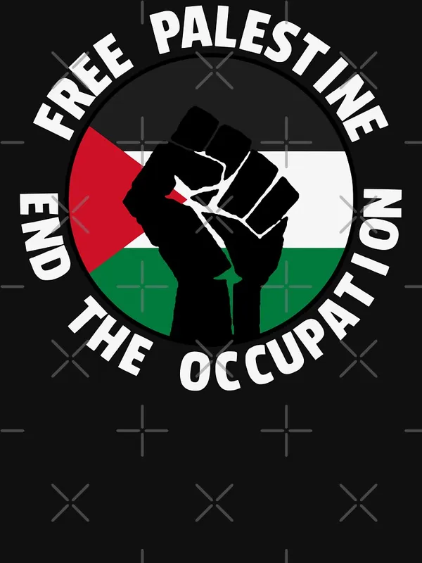 Free_Palestine_-_End_The_Occupation_(White_Text)_Classic_T-Shirt