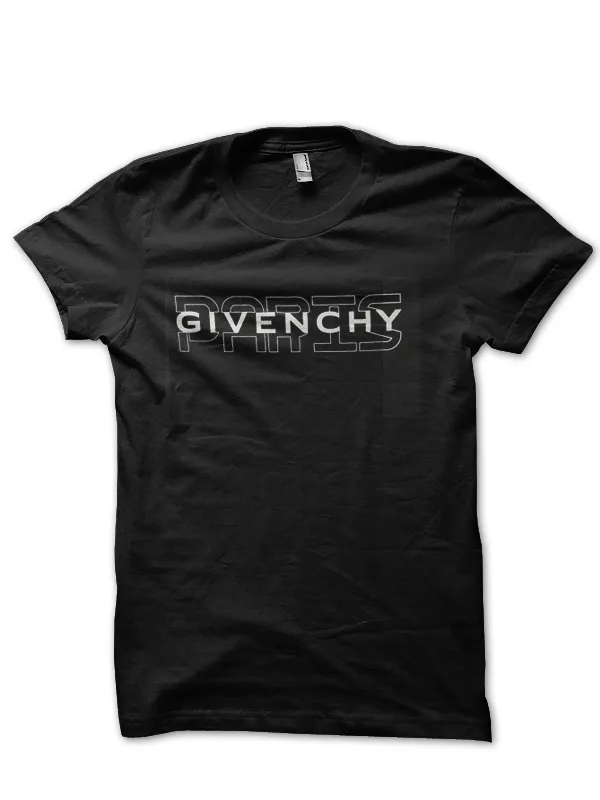 Givenchy_Paris_Half_Sleeve_Black_T-Shirt