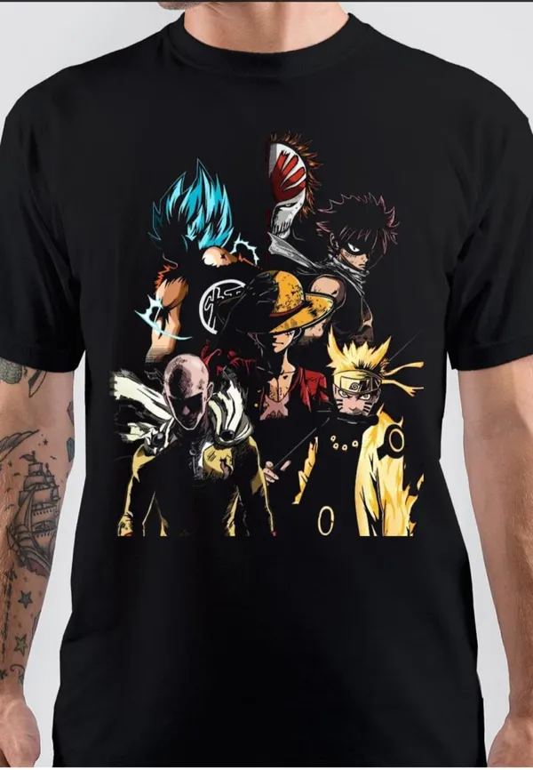 Goku_Naruto_And_luffy_T-Shirt