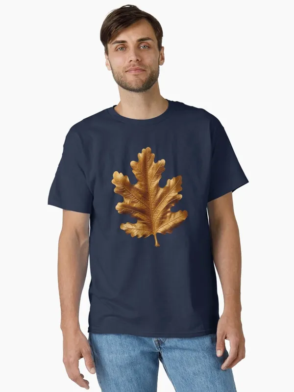 Golden_oak_leaf_Classic_T-Shirt