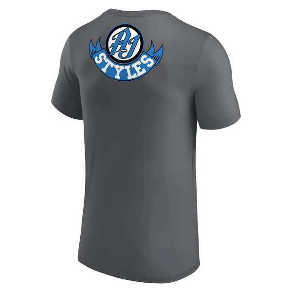 Gray_AJ_Styles_There_Can_Only_Be_One__Round_Neck_T-Shirt_For_Men