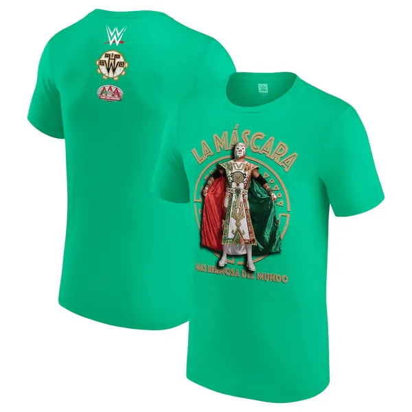 Green_El_Hijo_de_Dr._Wagner_Jr._AAA_Superstar__Round_Neck_T-Shirt_For_Men