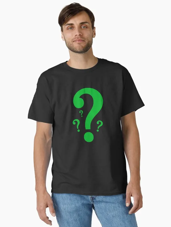 Green_Question_Mark_Classic_T-Shirt