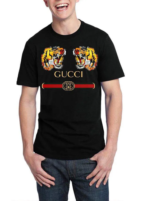 Gucci_Black_Half_Sleeve_T-Shirt