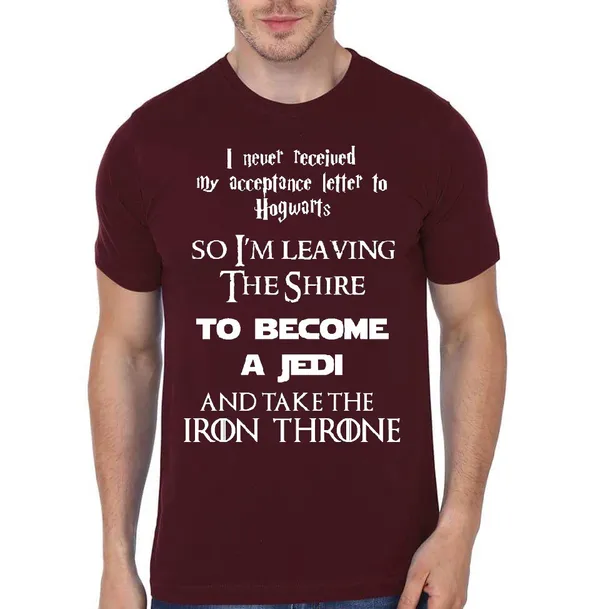 Harry_Hobbit_Jedi_Game_Maroon_T-Shirt
