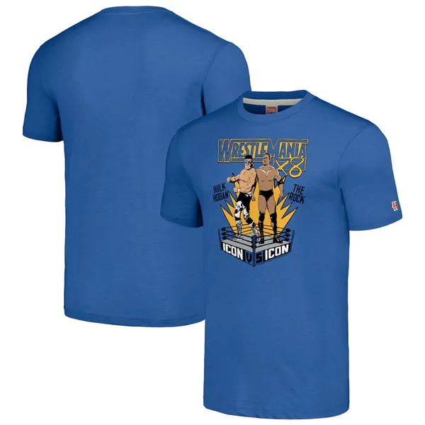 Homage_Heather_Blue_WrestleMania_X8_Hulk_Hogan_vs_The_Rock_T-Shir