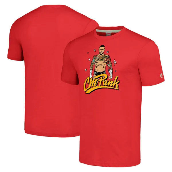 Homage_Heather_Red_CM_Punk_Tri-Blend_T-Shirt