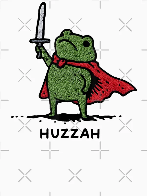 Huzzah_Frog_With_Sword_Classic_T-Shirt