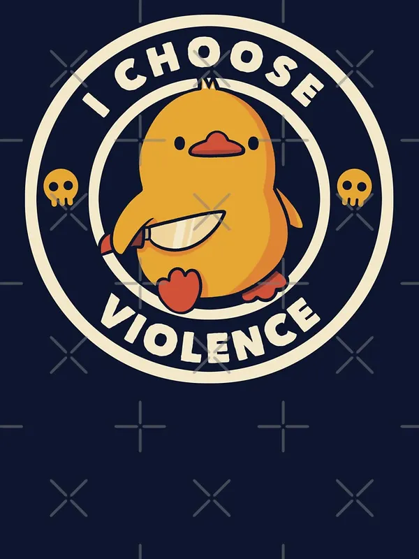 I_Choose_Violence_Funny_Duck_by_Tobe_Fonseca_Classic_T-Shirt