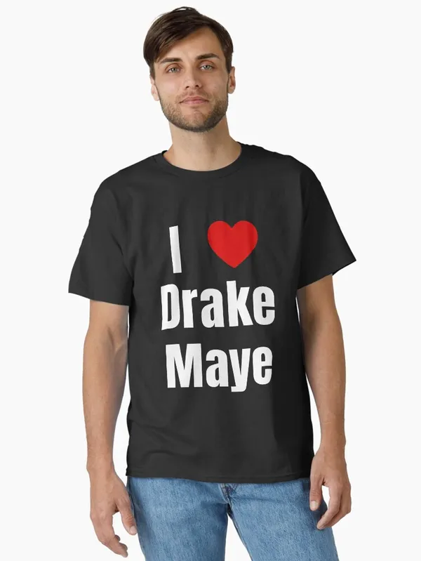 I_Love_Drake_Maye_Football_Bold_Heart_Statement_Classic_T-Shirt