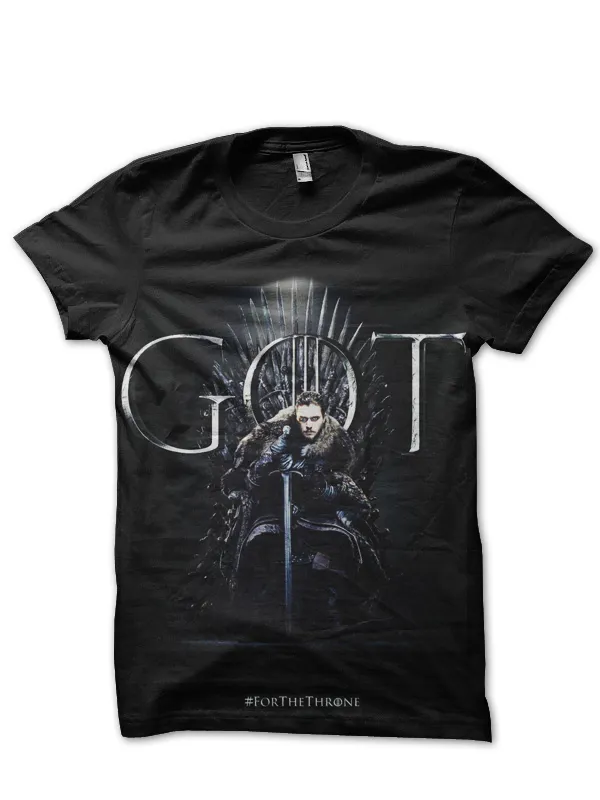 Jon_Snow_For_The_Throne_Black_T-Shirt