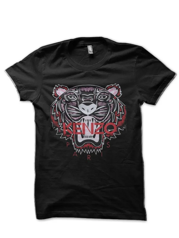 Kenzo_paris_Black_Half_Sleeve_T-Shirt