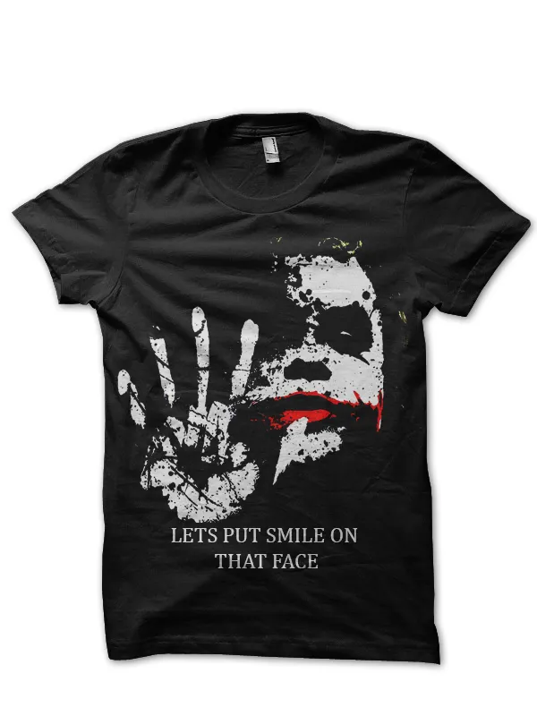 Let’s_Put_Smile_On_That_Face_Joker_Black_T-Shirt