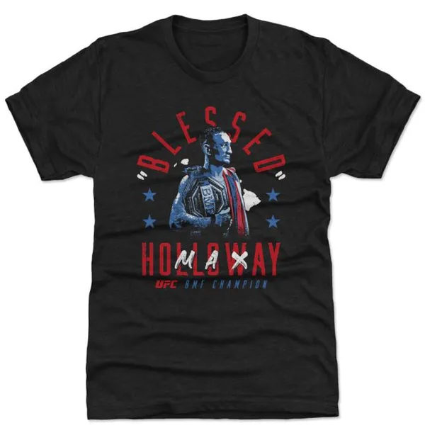 Max_Holloway_"Blessed"_BMF_Champion_Premium_Tri-Blend_T-Shirt
