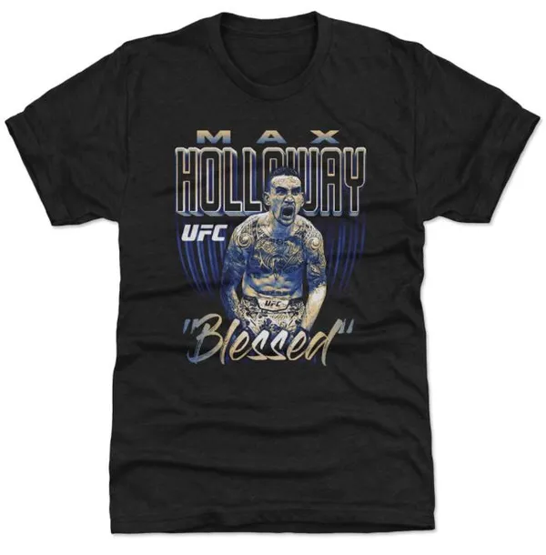 Men's__Black_Max_Holloway_Bitmap_Premium_Tri-Blend_T-Shirt