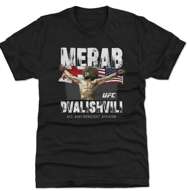 Merab_Dvalishvili_Flag_Premium_Tri-Blend_T-Shirt