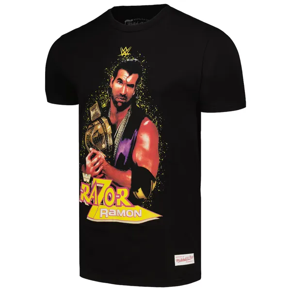 Mitchell_&_Ness_Black_Razor_Ramon_WWE_Legends__Round_Neck_T-Shirt_For_Men