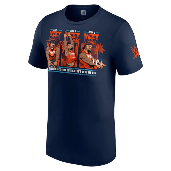 Navy_Jey_Uso_Yeet_Steps__Round_Neck_T-Shirt_For_Men
