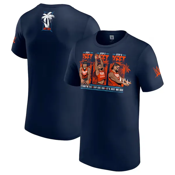 Navy_Jey_Uso_Yeet_Steps__Round_Neck_T-Shirt_For_Men