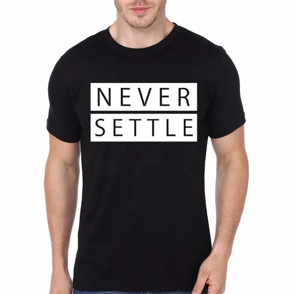 Never_Settle_Black_T-Shirt