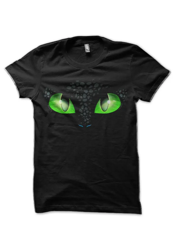 Night_Fury_Eyes_(How_to_Train_Your_Dragon)_Black_T-Shirt