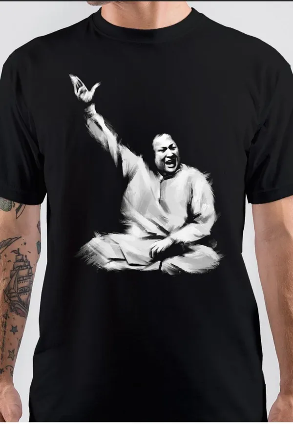 Nusrat_Fateh_Ali_Khan_Black_T-Shirt