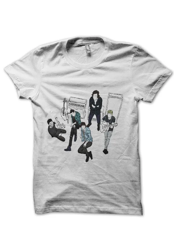 One_Direction_Half_Sleeve_White_T-Shirt