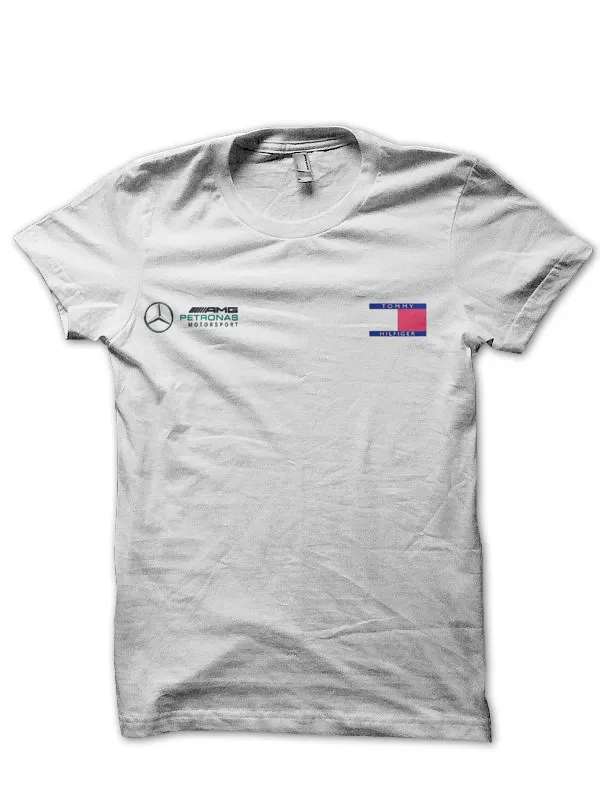 Petronas_And_Tommy_Hilfiger_Half_Sleeve_White_T-Shirt