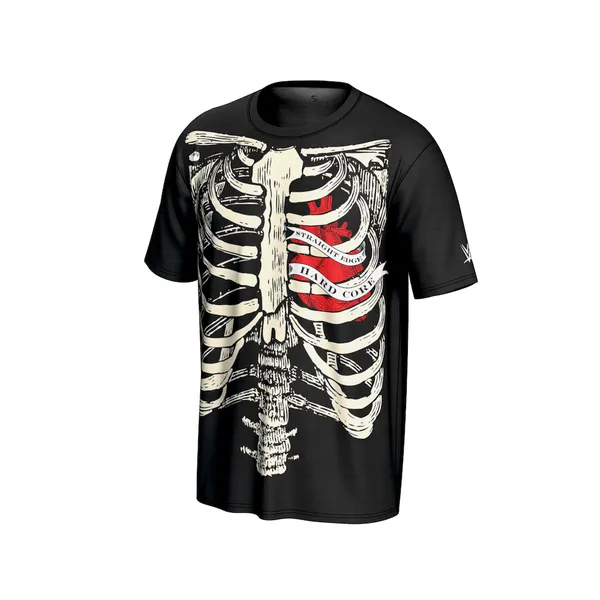 ProSphere_Black_CM_Punk_Ribcage__Round_Neck_T-Shirt_For_Men