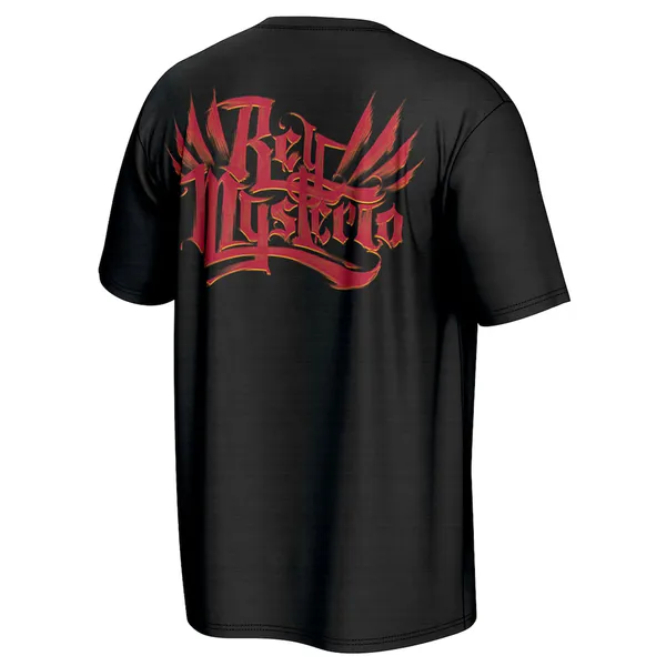 ProSphere_Black_Rey_Mysterio_Portrait__Round_Neck_T-Shirt_For_Men