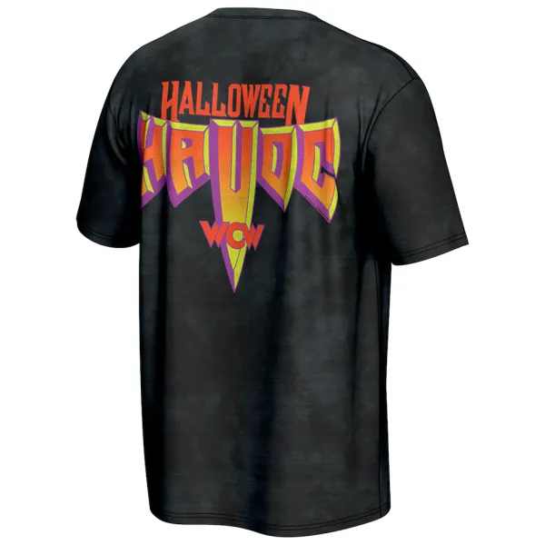 ProSphere_Black_WCW_Halloween_Havoc_Pumpkin__Round_Neck_T-Shirt_For_Men