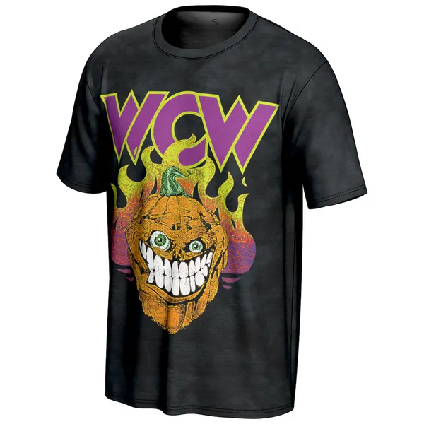 ProSphere_Black_WCW_Halloween_Havoc_Pumpkin__Round_Neck_T-Shirt_For_Men
