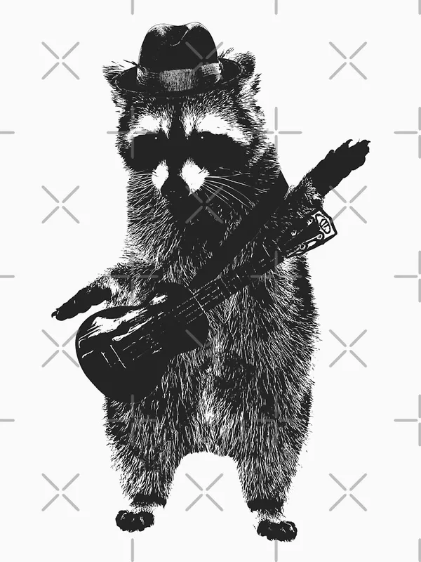 Raccoon_wielding_ukulele_Classic_T-Shirt