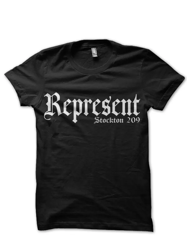 Represent_Stockton_209_Black_T-Shirt