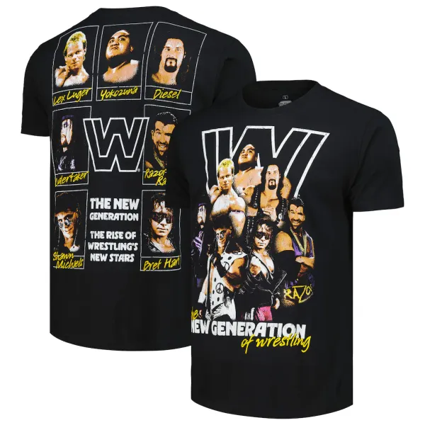 Ripple_Junction_Black_WWE_New_Generation_Era_Collage_T-Shirt