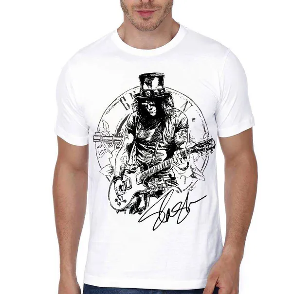 Rock_Band_Half_Sleeve_White_T-Shirt