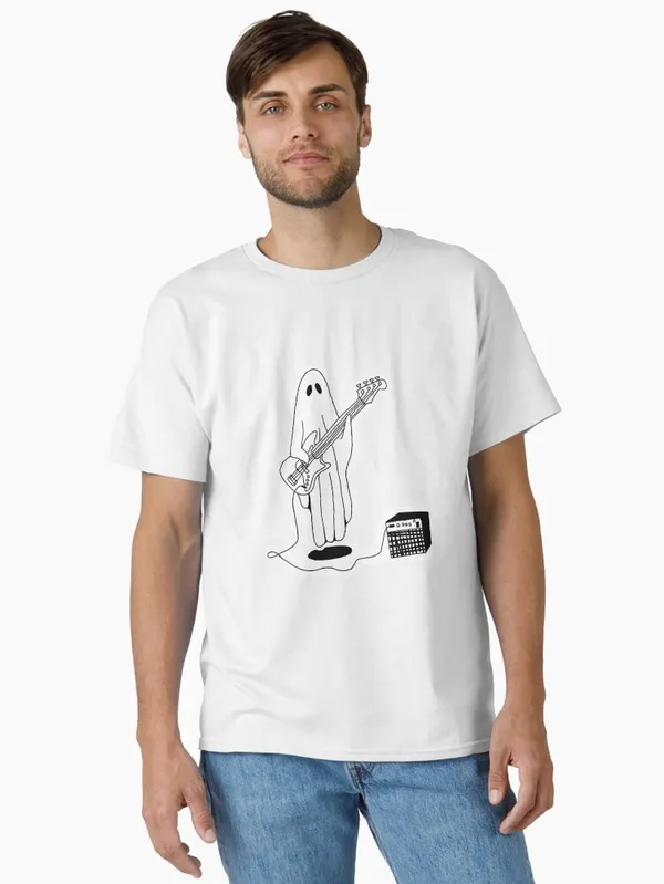 Sheet_Ghost_Playing_Bass_Classic_T-Shirt