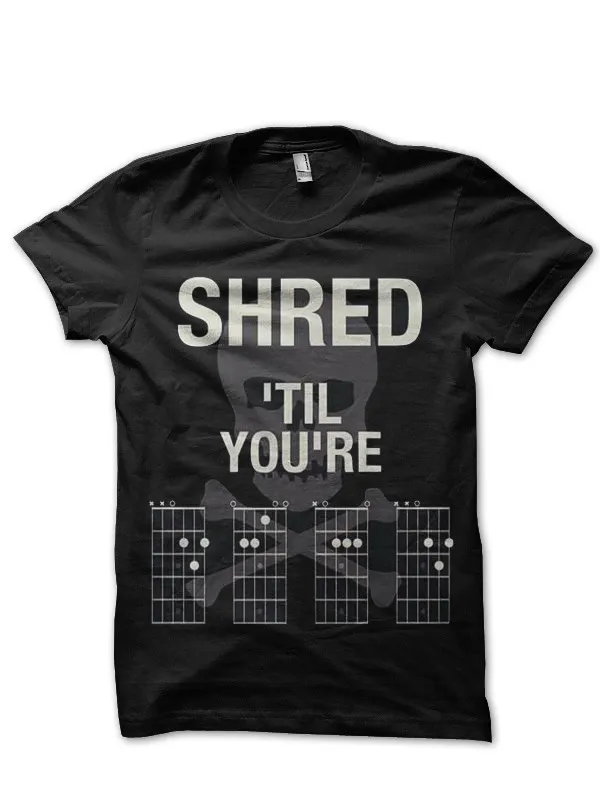 Shred_Till_You’re_Dead_Guitar_Chords_Black_T-Shirt