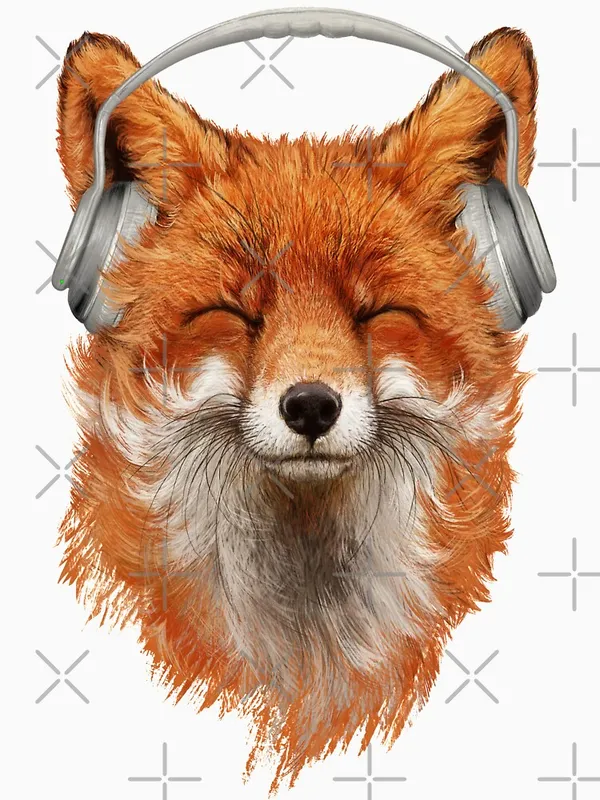Smiling_Musical_Fox_Classic_T-Shirt