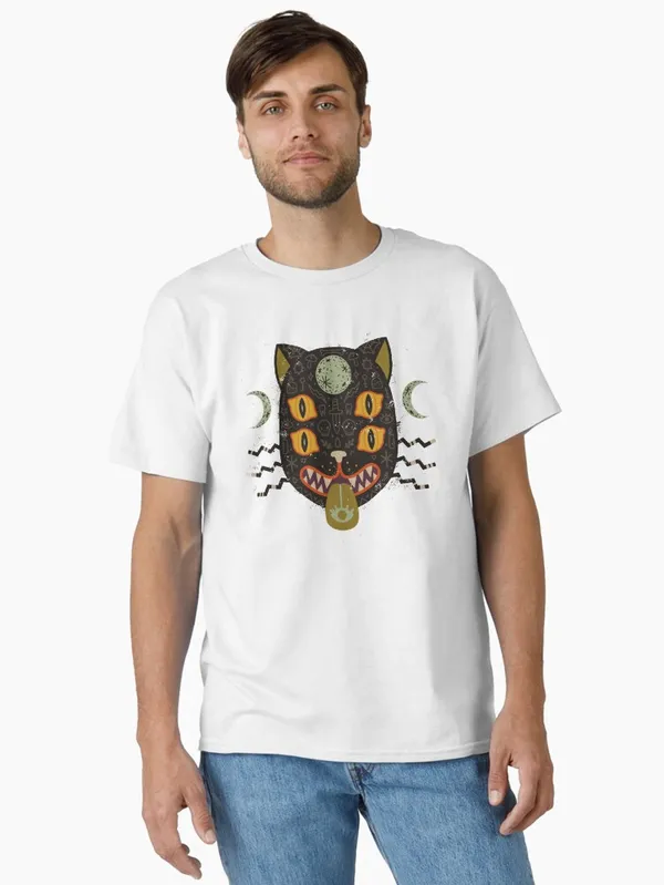 Spooky_Cat_Classic_T-Shirt