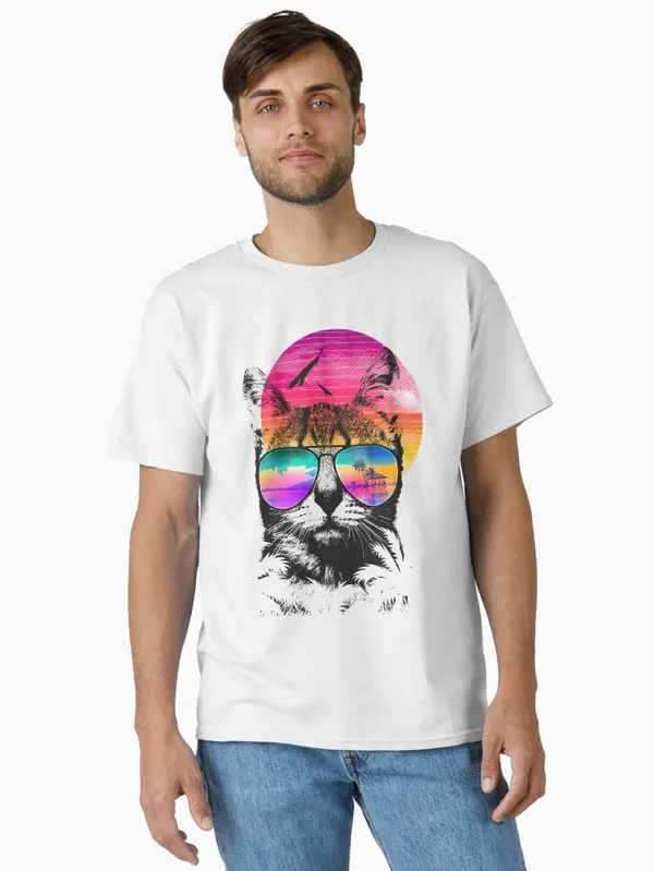 Summer_Cat_Classic_T-Shirt