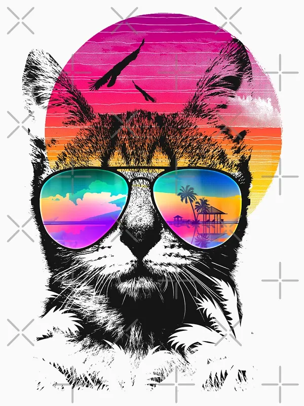 Summer_Cat_Classic_T-Shirt