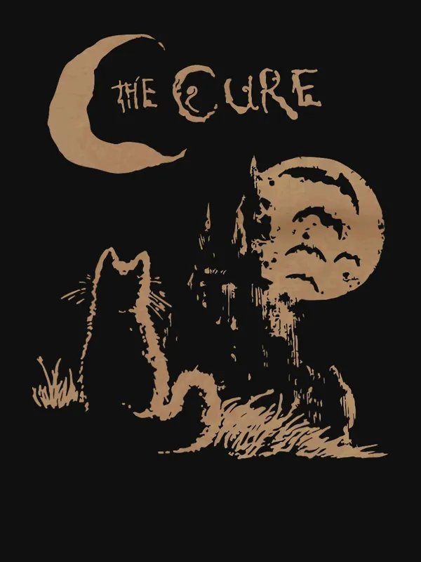 The_Cure_Cat_Moon_90s_Alt_Indie_Rock_band_For_Men,_For_Women,_Cat_Lover_Gift_Classic_T-Shirt