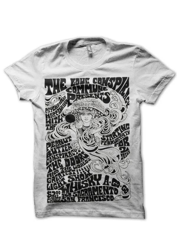 The_Doors_with_Jim_Morrison_at_San_Francisco_Concert_Poster_1967_White_T-Shirt